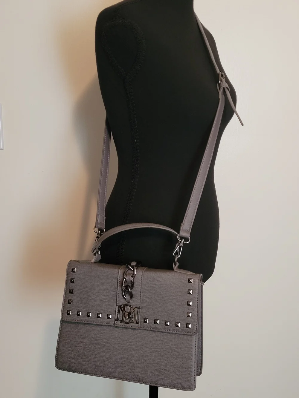 Badgley Mischka structured satchel